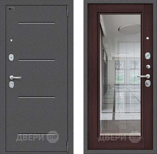 Входная металлическая Дверь Bravo Porta S-2 104/П61 с зеркалом венге в Королёве