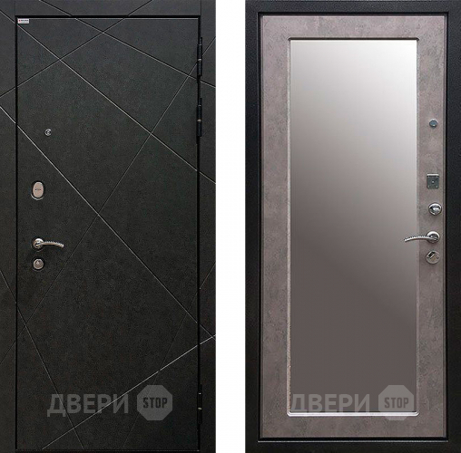 Дверь Ратибор Эстет 3К с зеркалом Бетон светлый в Королёве