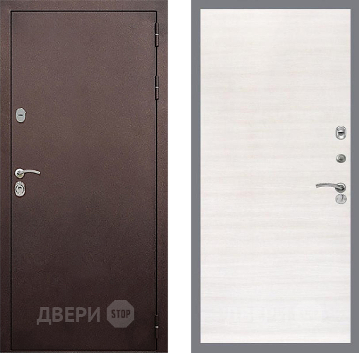 Входная металлическая Дверь Стоп КЛАССИК Медь Гладкая Акация светлая в Королёве