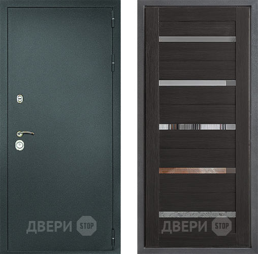 Дверь Дверной континент Рубикон Серебро Дизайн ФЛ-47 Венге в Королёве
