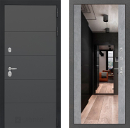 Дверь Лабиринт (LABIRINT) Art Зеркало Максимум Бетон светлый 860х2050 мм